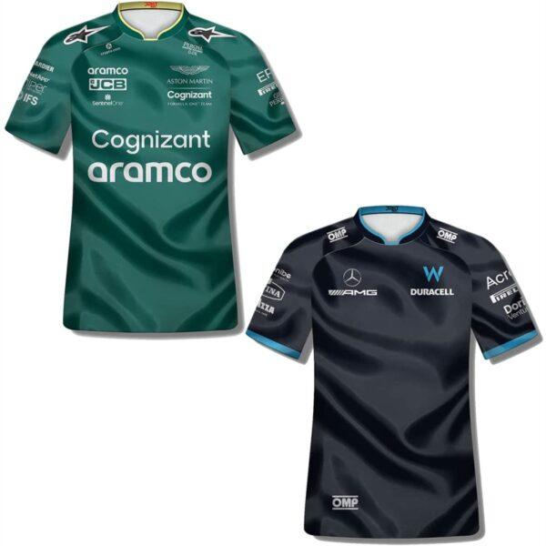 Kit 2 Camisetas F1 Formula 1 2022 Aston Martin e Williams